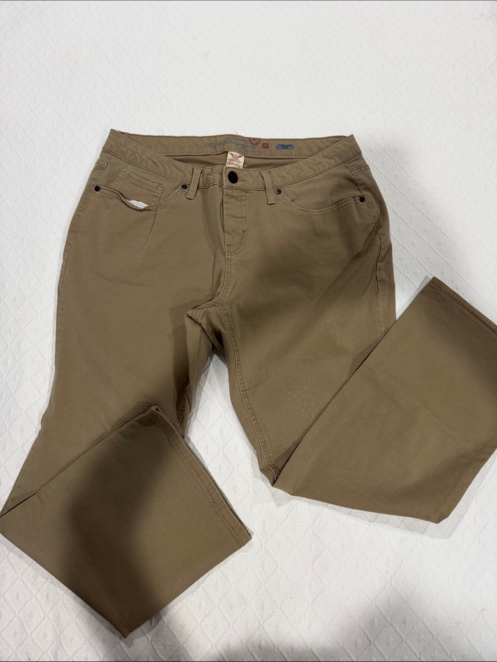 Boot Cut -Leg Pants in Olive Tan Stretchy 18P
